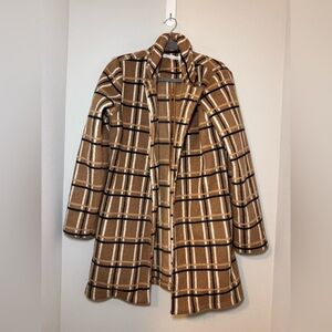 Potter's Pot for Dry Goods women's plaid wool/fleece coat jacket